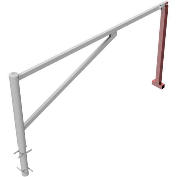 Swing barrier | for casting in concrete, hot-dip galvanized | clear width: 2500 mm | with triangular lock